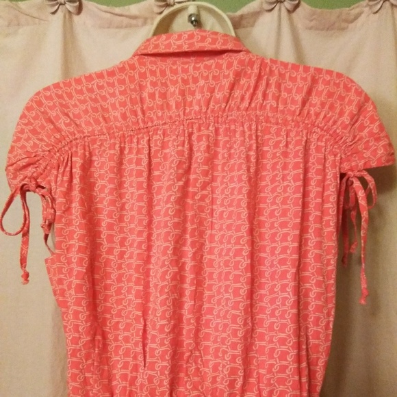 Anthropologie Maeve Carlotta Orange Ruched Dress - Picture 5 of 8